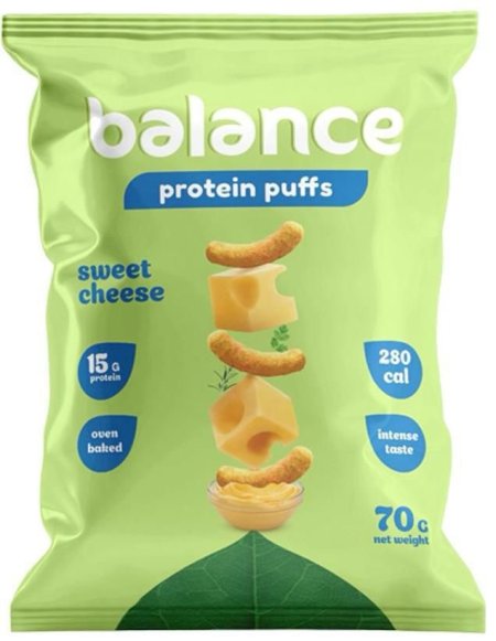 بمبا بروتين Protein puffs بالانس طعم الجبنة 15 غم بروتين مخبوز