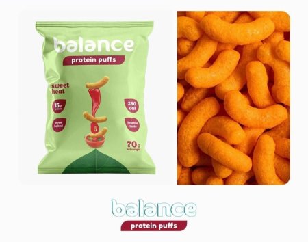 بمبا بروتين Protein puffs بالانس طعم الفلفل 15 غم بروتين مخبوز
