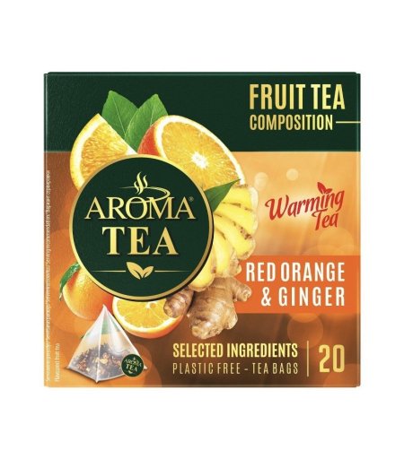 شاي أعشاب Aroma Tea نكهة البرتقال و الزنجبيل